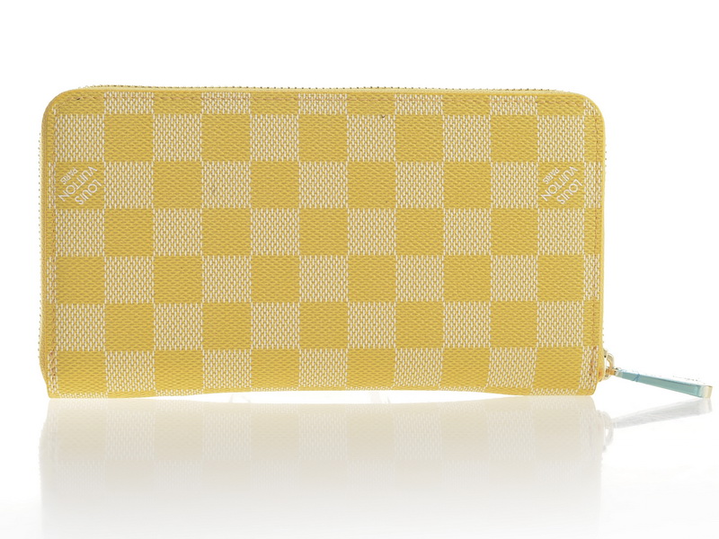 ルイヴィトンスーパーコピー 財布 2014春夏新作 イエロー レディース LOUIS VUITTON ラウンドファスナー長財布 60017-7