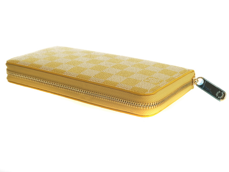 ルイヴィトンスーパーコピー 財布 2014春夏新作 イエロー レディース LOUIS VUITTON ラウンドファスナー長財布 60017-7
