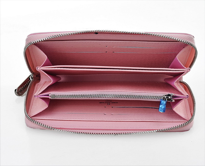 ルイヴィトンスーパーコピー 財布 2014春夏新作 ピンク レディース LOUIS VUITTON ラウンドファスナー長財布 60017-5