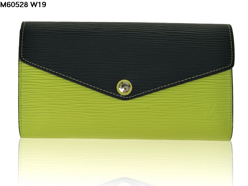 ルイヴィトンスーパーコピー 財布 2014春夏新作 グリーン レディース 二つ折り長財布 60528-1