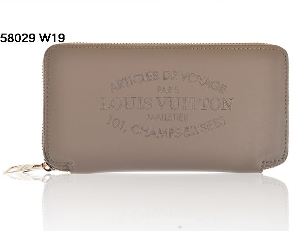 ルイヴィトンスーパーコピー 財布 LOUIS VUITTON 2014春夏新作 グレー 大人気! ラムスキン ラウンドファスナー長財布 58029-8