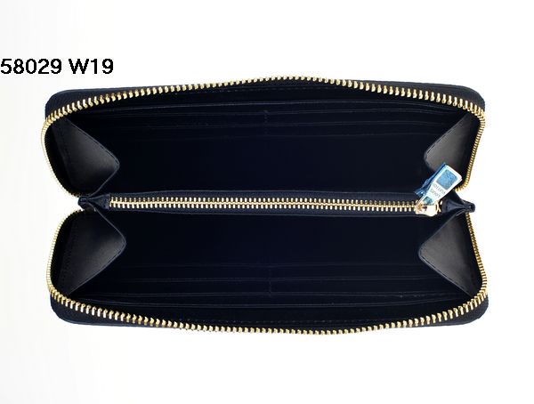 ルイヴィトンスーパーコピー 財布 LOUIS VUITTON 2014春夏新作 ブラック 大人気! ラムスキン ラウンドファスナー長財布 58029-7