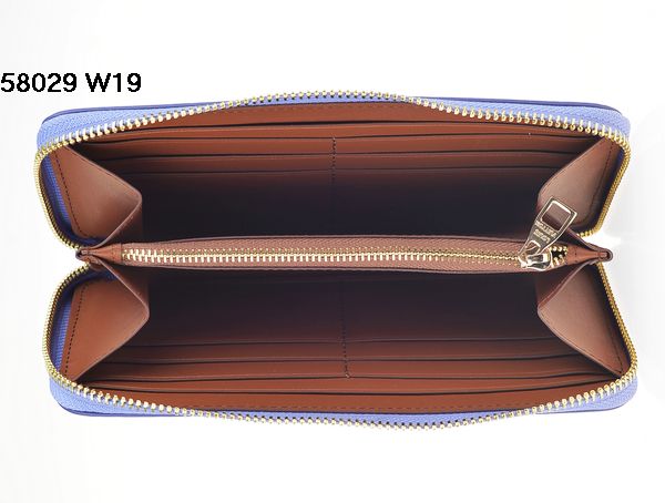 ルイヴィトンスーパーコピー 財布 LOUIS VUITTON 2014春夏新作 ブルー 大人気! ラムスキン ラウンドファスナー長財布 58029-6