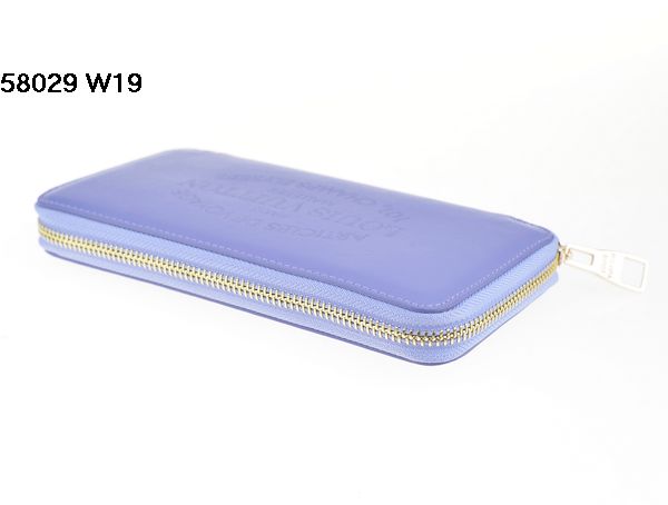 ルイヴィトンスーパーコピー 財布 LOUIS VUITTON 2014春夏新作 ブルー 大人気! ラムスキン ラウンドファスナー長財布 58029-6