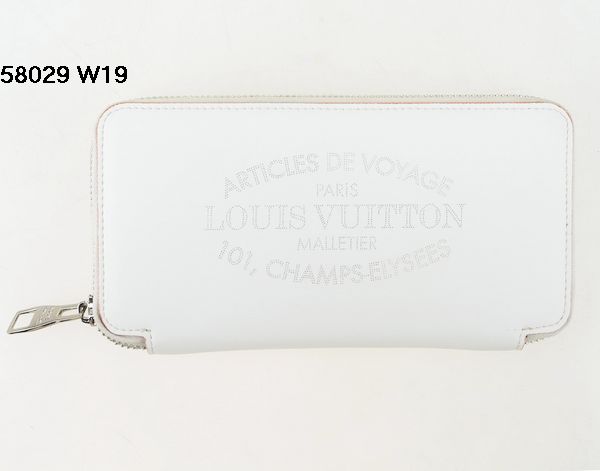 ルイヴィトンスーパーコピー 財布 LOUIS VUITTON 2014春夏新作 ホワイト 大人気! ラムスキン ラウンドファスナー長財布 58029-5