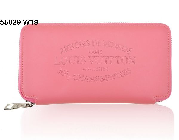 ルイヴィトンスーパーコピー 財布 LOUIS VUITTON 2014春夏新作 ピンク 大人気! ラムスキン ラウンドファスナー長財布 58029-4