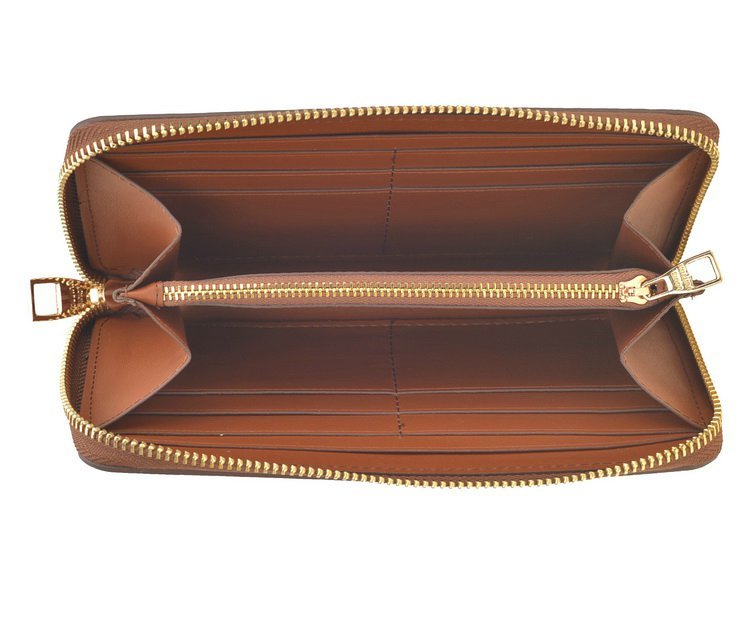 ルイヴィトンスーパーコピー 財布 LOUIS VUITTON 2014春夏新作 カーキ色 大人気! ラムスキン ラウンドファスナー長財布 58029-1