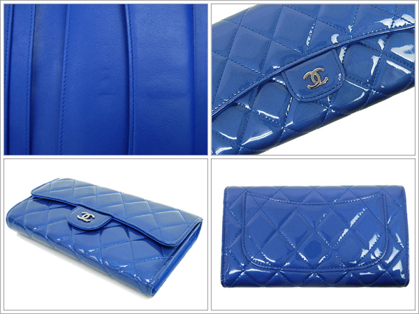 シャネルスーパーコピー 長財布 三つ折り ココマーク パテント キルティングレザー/マトラッセ ブラック A31506