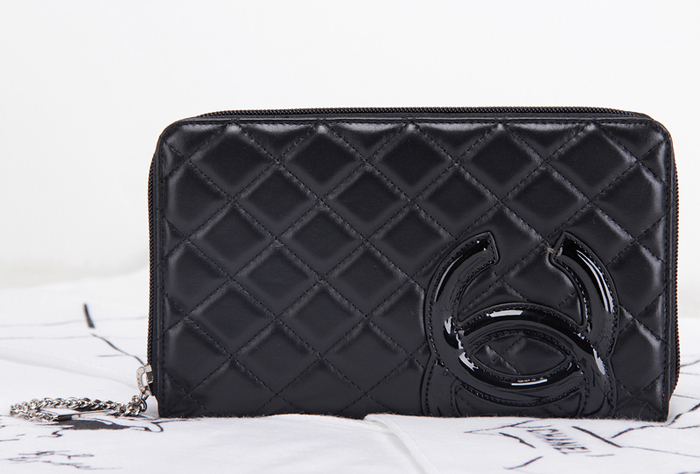 シャネルスーパーコピー 長財布 ラウンドファスナー カンボンライン レザー ココマーク入り キルティング A48660m/A48660n