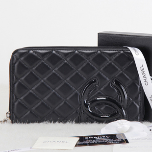 シャネルスーパーコピー 長財布 ラウンドファスナー カンボンライン レザー ココマーク入り キルティング A48660m/A48660n