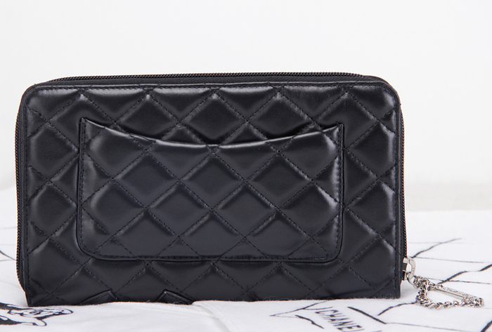 シャネルスーパーコピー 長財布 ラウンドファスナー カンボンライン レザー ココマーク入り キルティング A48660m/A48660n