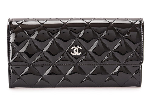 シャネルスーパーコピー 財布 二つ折りフラップ マトラッセ/キルティング パテントレザー A50096