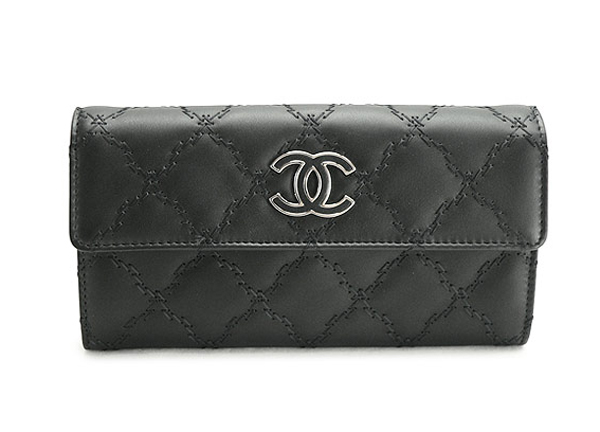 シャネルスーパーコピー 財布 二つ折りフラップ キルティング レザー ココマーク A69097
