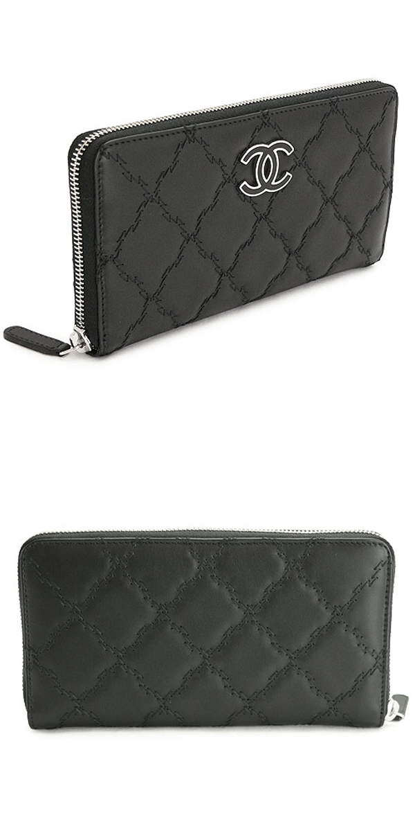 シャネルスーパーコピー 財布 ラウンドファスナー キルティング レザー ココマーク A69099