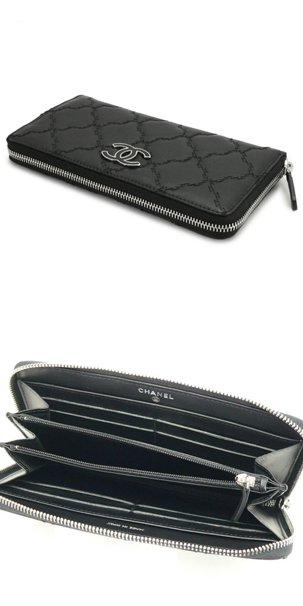 シャネルスーパーコピー 財布 ラウンドファスナー キルティング レザー ココマーク A69099