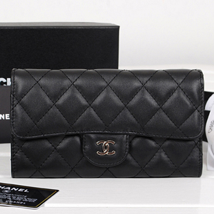 シャネルスーパーコピー 財布 マトラッセライン 長財布 ブラック A31506