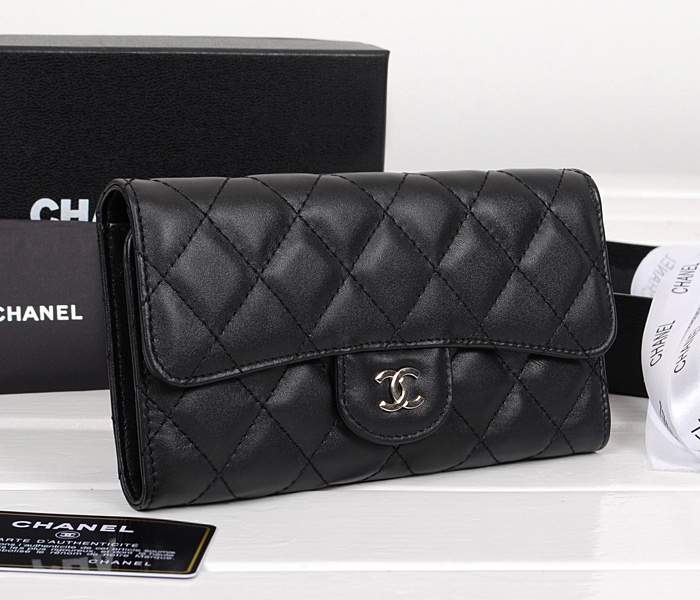 シャネルスーパーコピー 財布 マトラッセライン 長財布 ブラック A31506