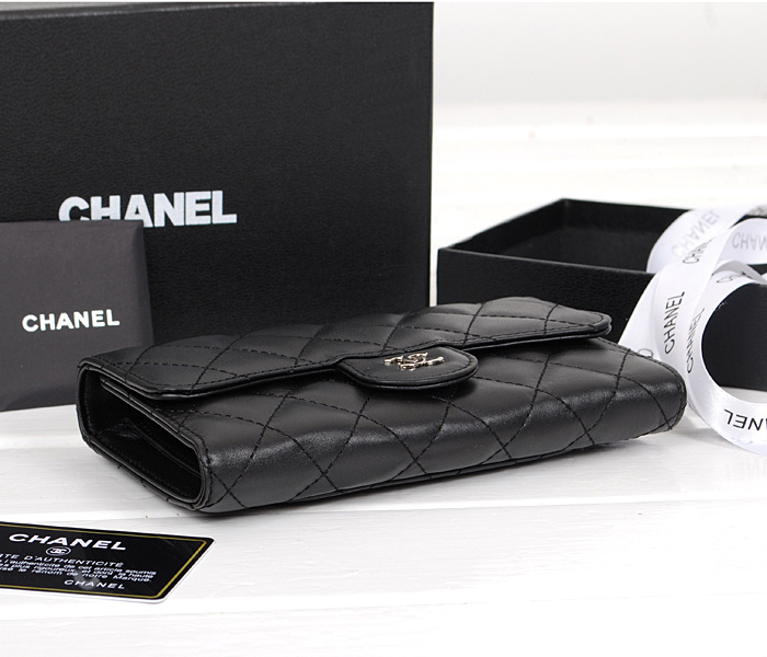 シャネルスーパーコピー 財布 マトラッセライン 長財布 ブラック A31506