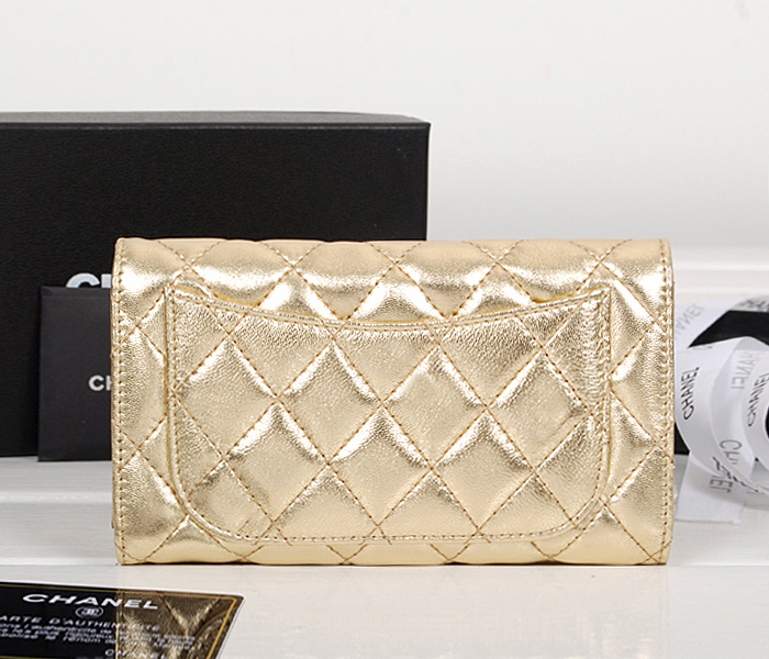 シャネルスーパーコピー 財布 マトラッセライン 長財布 ゴールド A31506