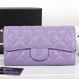 シャネルスーパーコピー 財布 マトラッセライン 長財布 ライトパープル A31506