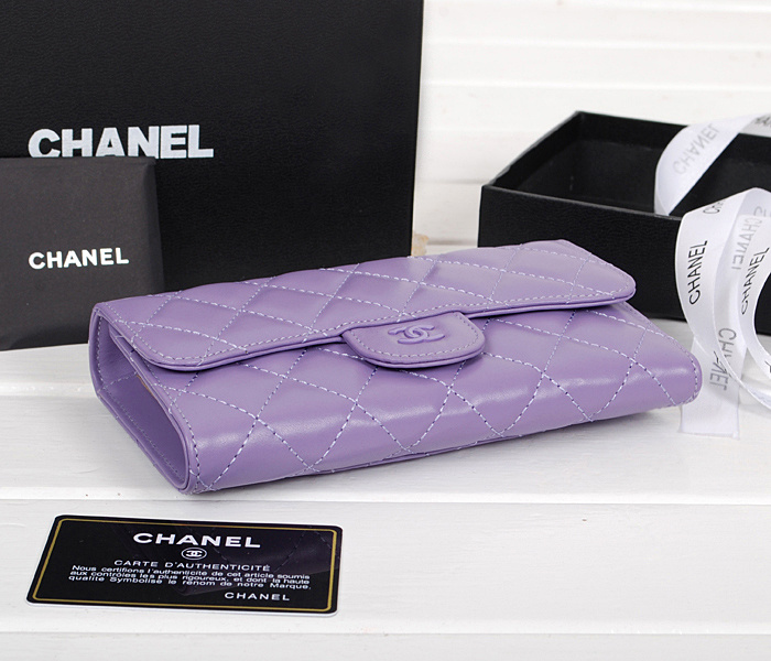 シャネルスーパーコピー 財布 マトラッセライン 長財布 ライトパープル A31506