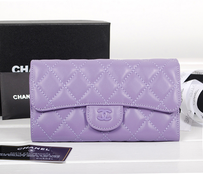シャネルスーパーコピー 財布 マトラッセライン 長財布 ライトパープル A31506
