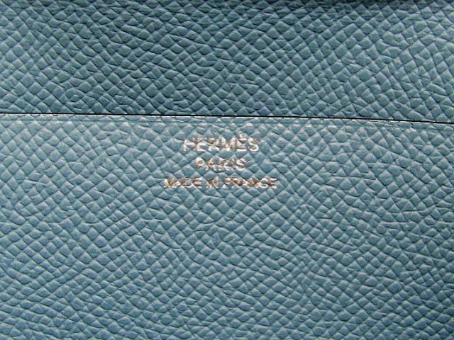 エルメススーパーコピー ベアンスフレ(二つ折長財布) ヴォーエプソン/ブルージーン hq004