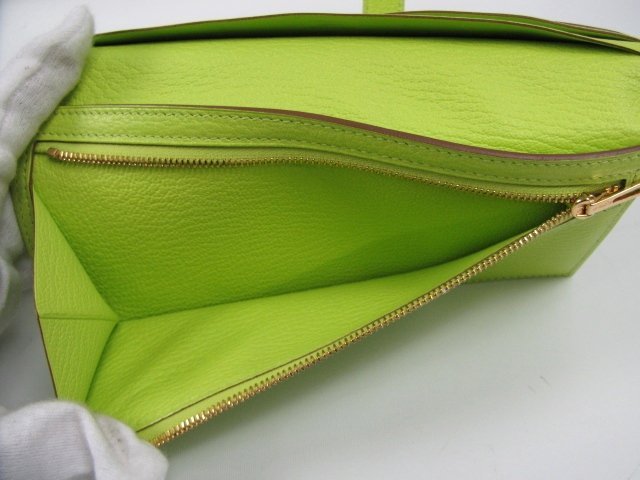 エルメススーパーコピー ベアンスフレ二つ折長財布シェーブル/キウイ(金具：ゴールド) hq012