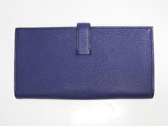 エルメススーパーコピー ベアンスフレ(二つ折り長財布) シェーブル/アイリス(金具：シルバー) hq013