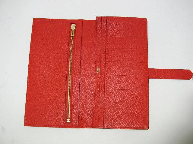 エルメススーパーコピー ベアンスフレ(二つ折り長財布) ヴォーエプソン/ルビー×ブーゲンビリア hq015