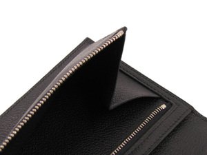 エルメススーパーコピー ベアン二つ折長財布アリゲーター/ブラック hq017 シルバー