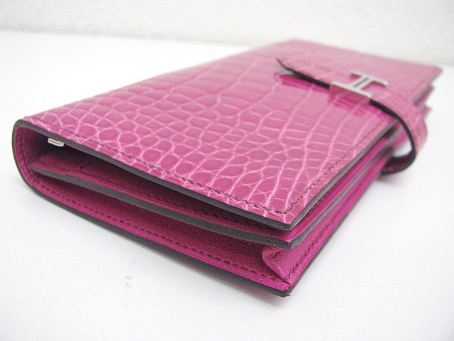 エルメススーパーコピー ベアンスフレアリゲーター/フューシャピンク(金具：シルバー) hq018