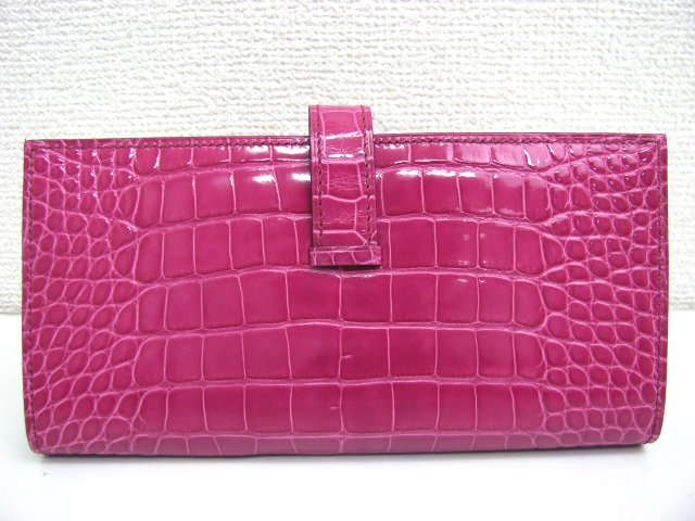 エルメススーパーコピー ベアンスフレアリゲーター/フューシャピンク(金具：シルバー) hq018