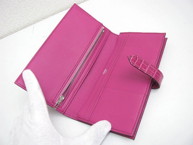 エルメススーパーコピー ベアンスフレアリゲーター/フューシャピンク(金具：シルバー) hq018