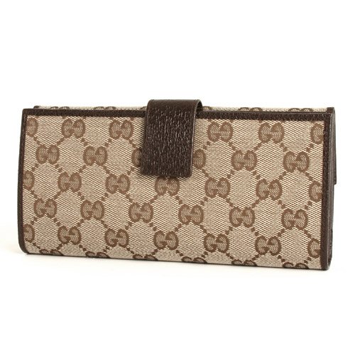 グッチスーパーコピー GG柄 長財布 ベージュ＆ダークブラウン112715F40IR9643