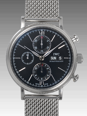 ＩＷＣスーパーコピー ポートフィノ クロノ IW391006 ステンレス ブラック ローマ
