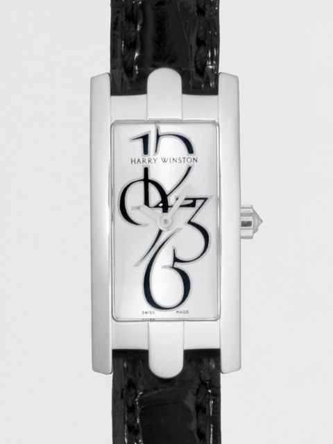 ﾊﾘｰ･ｳｨﾝｽﾄﾝスーパーコピー HARRYWINSTON レディ・アヴェニューC ミニ 332/LQWL.W WG/ブラック革 シルバー