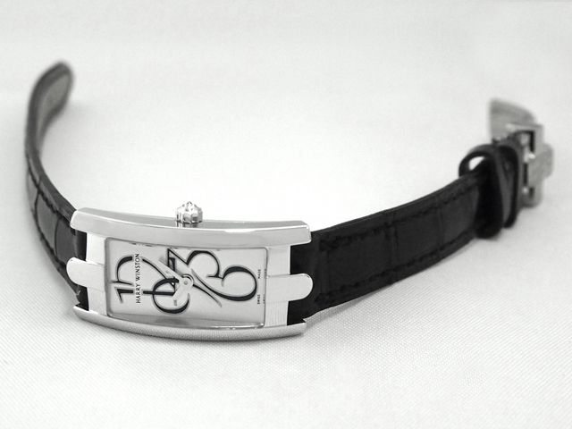 ﾊﾘｰ･ｳｨﾝｽﾄﾝスーパーコピー HARRYWINSTON レディ・アヴェニューC ミニ 332/LQWL.W WG/ブラック革 シルバー