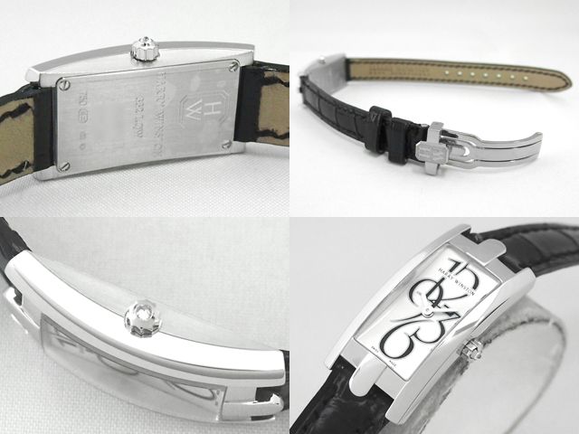 ﾊﾘｰ･ｳｨﾝｽﾄﾝスーパーコピー HARRYWINSTON レディ・アヴェニューC ミニ 332/LQWL.W WG/ブラック革 シルバー