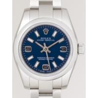 ロレックススーパーコピー ROLEX パーペチュアル レディース 176200 ブルー ホワイトバー