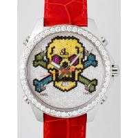 ジェイコブスーパーコピー ファイブタイムゾーン JC-SKULL1 1重ベゼルダイヤ 47mm 全面ダイヤ
