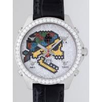 ジェイコブスーパーコピー ファイブタイムゾーン JC-SKULL5 1重ベゼルダイヤ 47mm 全面ダイヤ