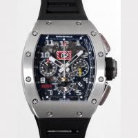リシャール・ミルスーパーコピー フライバック クロノグラフ “フェリペ・マッサ” RM011 TI/ラバー スケルトン