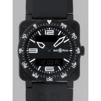 ベル＆ロススーパーコピー BR03-88 TYPE AVIATION CARBON FINISH BR03-88 ラバーベルト ブラック
