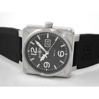 ベル＆ロススーパーコピー BR01-96 BIG DATE BLACK DIAL BR01-96 ラバーベルト ブラック/ホワイトアラビア