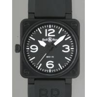 ベル＆ロススーパーコピー BR01-92 LEFTY BR01-92 ヨーロッパ限定50本 ラバーベルト ブラック/ホワイトアラビア