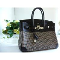 エルメススーパーコピーＨＥＲＭＥＳバーキン３５こげ茶千鳥柄カロＳ金具 hermes-007