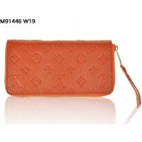 2014春夏新作 ルイヴィトンスーパーコピー 財布 LOUIS VUITTON オレンジ ファスナー二つ折長財布 91446-2