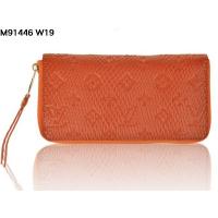 2014春夏新作 ルイヴィトンスーパーコピー 財布 LOUIS VUITTON オレンジ ファスナー二つ折長財布 91446-2