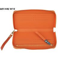 2014春夏新作 ルイヴィトンスーパーコピー 財布 LOUIS VUITTON オレンジ ファスナー二つ折長財布 91446-2